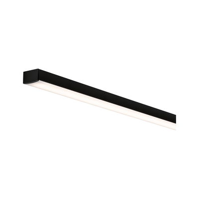 Luminaire LED noir mince avec diffuseur blanc en plastique pour éclairage intérieur moderne