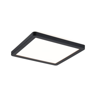 Quadratische LED-Deckenleuchte mit schwarzem Rahmen und weißem Diffusor für modernes Raumlicht