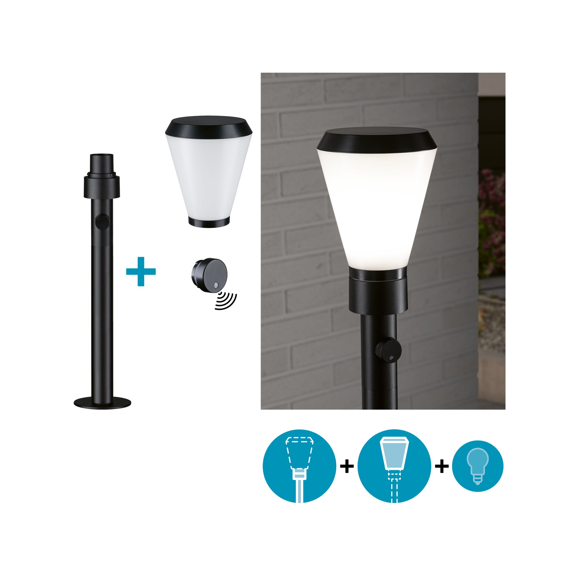 Set ModuShine Poller Varino Klein mit Sensor Anthrazit