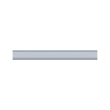 Long silver aluminum LED light strip with modern design for indoor lighting solutions