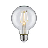 Klassische LED-Glühbirne mit transparentem Glas und E27-Fassung für energiesparende Beleuchtung