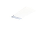 Rectangular ceiling light with white diffuser and silver aluminium frame, modern LED lighting fixture