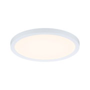 Rundes LED-Deckenlicht mit weißem Aluminiumrahmen und warmweißem Licht für Wohnräume