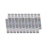 Flexibler LED-Streifen mit warmweißen LEDs auf silberner Platine für vielseitige Lichtakzente