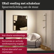 Moderne zilveren wandlamp met schakelaar voor horizontale en verticale montage in woonkamerverlichting