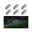 Plug & Shine LED Strip profiel Set van 6 pak van 6 clips 50x10,6mm Zes zilverkleurige aluminium profielen voor LED-verlichting met een tuinpad verlicht door warm wit licht.