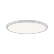 Round white LED ceiling light with matte frame for energy-efficient room lighting