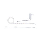 Witte LED-strip met adapter en bedieningskabel voor veelzijdige verlichtingsopties