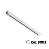 Profil en aluminium blanc pour éclairage sur rail LED en RAL 9003 avec rail noir