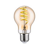 Amber LED bulb with spiral filament, energy-saving vintage light bulb for decorative lighting