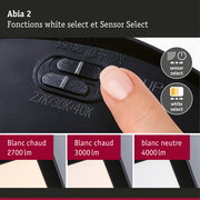 Panneau LED Abia 2 White Select Détecteur de mouvement crépusculaire (HF) carré 300x300mm 14W 900lm White Select Noir