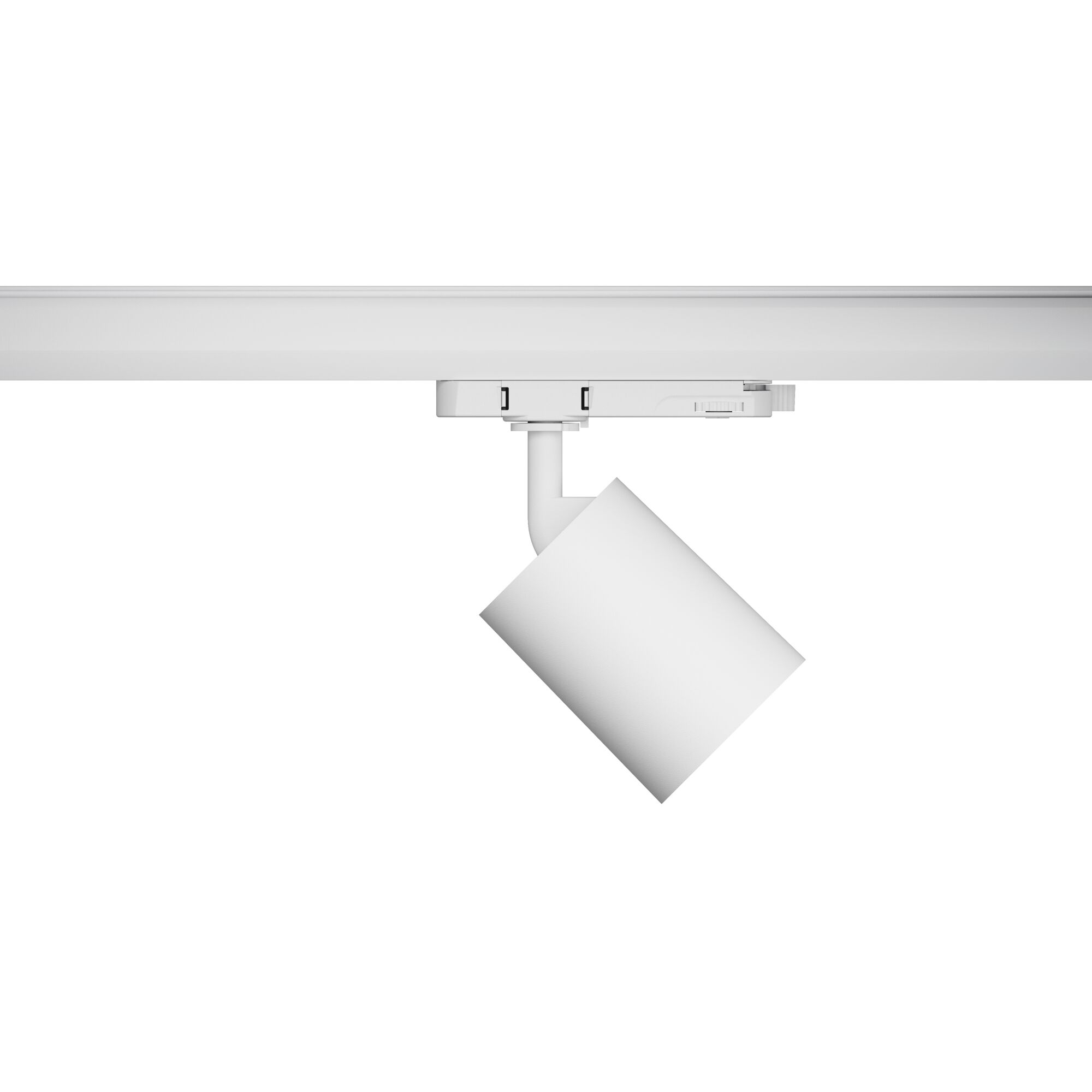 Moderner weißer LED-Spot aus Metall für Schienensysteme, energiesparende Innenbeleuchtung