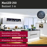 MaxLED 250 LED-verlichtingsset 3 m wit voor decoratieve keukenverlichting met beschermhoes