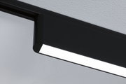 Black metal LED ceiling light with rectangular shape and white diffuser for modern interior lighting
