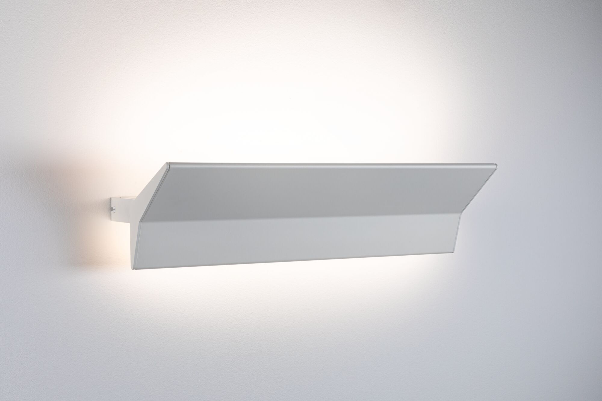 Modern white aluminum wall light with indirect lighting for stylish room illumination