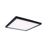 Black square LED ceiling light with white diffuser for modern room lighting