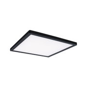 Plafonnier LED carré noir avec diffuseur blanc pour éclairage moderne de la pièce