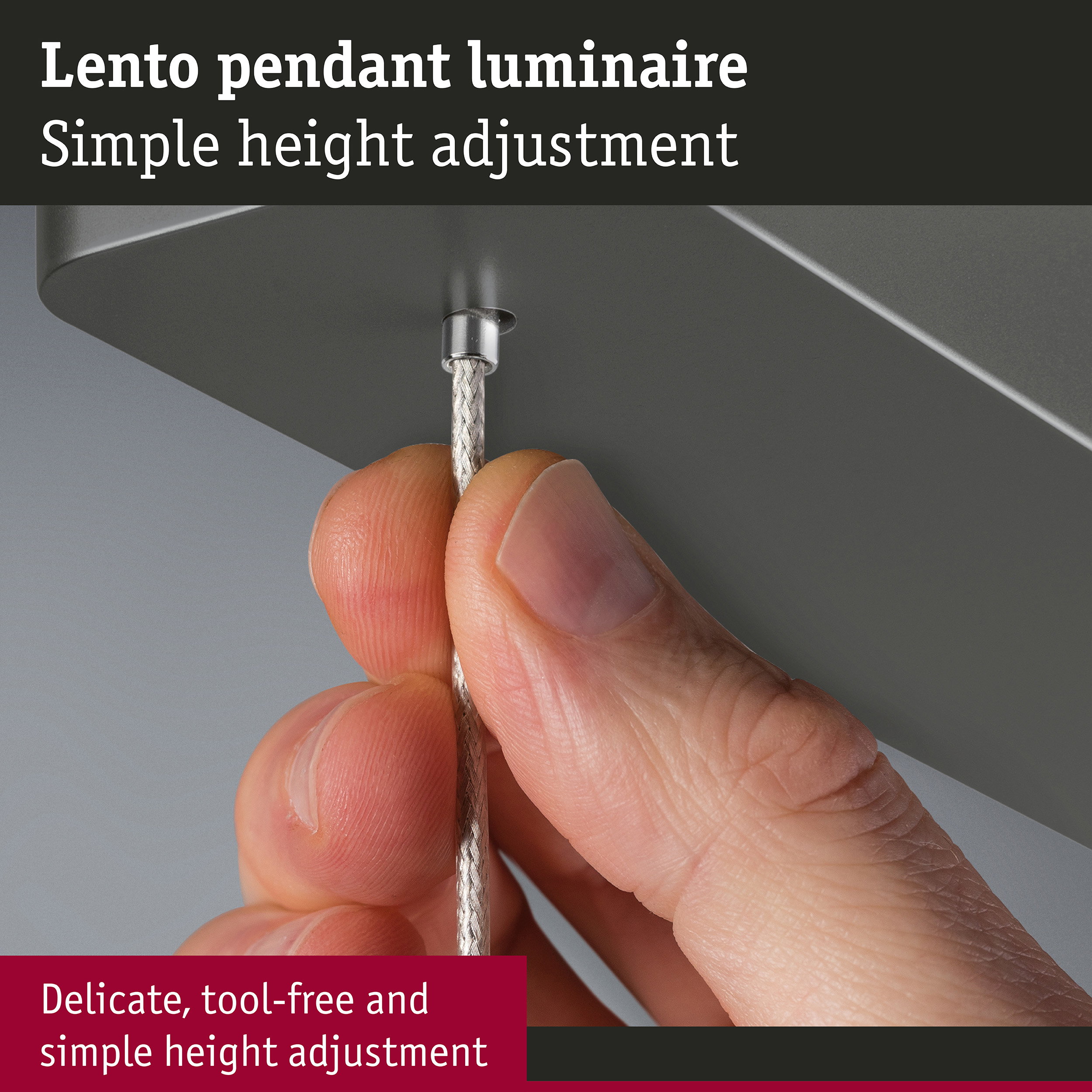 LED Pendant light Lento 2700K 2200lm 36W Titanium