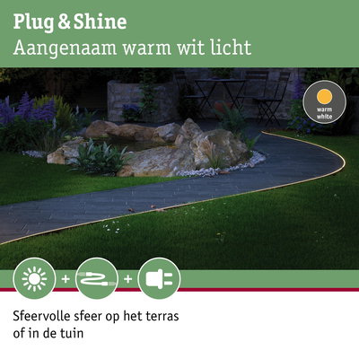 LED tuinpadverlichting met warm wit licht voor sfeervolle terras- en tuinpaden