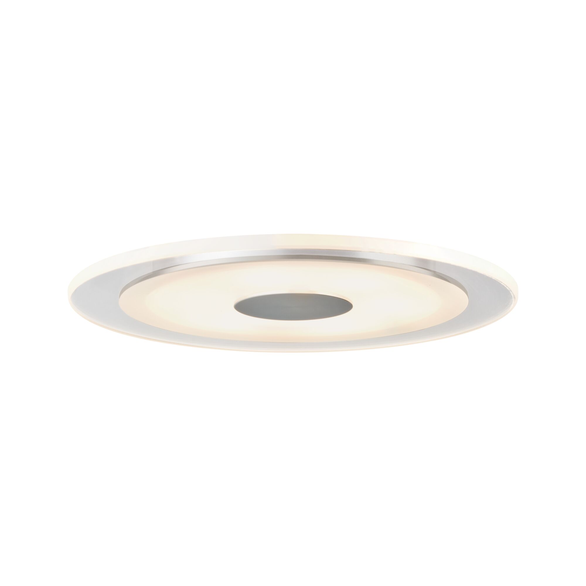 Ronde witte LED-plafondlamp met grijze centrale accenten voor moderne verlichting
