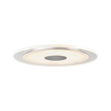 Plafonnier LED rond blanc avec accent gris central pour un éclairage moderne