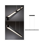 Sort metal LED-pendel med varmt hvidt lys til moderne indretning