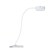 White LED track connector cable with plastic housing for flexible lighting systems