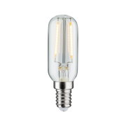 Clear LED bulb with E14 base and warm white light for energy-efficient lighting solutions