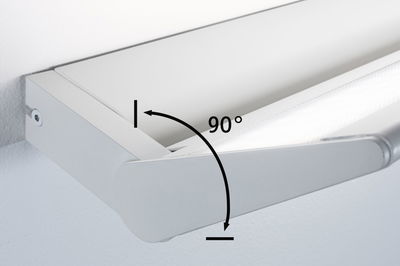 White metal LED wall light with adjustable 90-degree angle for versatile lighting solutions