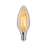 LED-Leuchtmittel in Kerzenform mit warmweißem Licht und transparentem Glas für dekorative Beleuchtung
