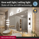 Gove wall and ceiling light with warm white LED technology for modern bathroom lighting
