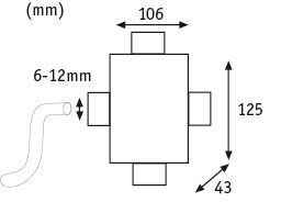 Special Line Verbindingsbox Kabeldiameter van 6 tot 12 mm IP67 Zwart