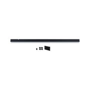 Profilé LED en aluminium noir avec accessoires pour éclairage intérieur moderne