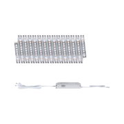 Flexibler LED-Lichtstreifen mit weißem Netzteil und Stecker für moderne Beleuchtungslösungen