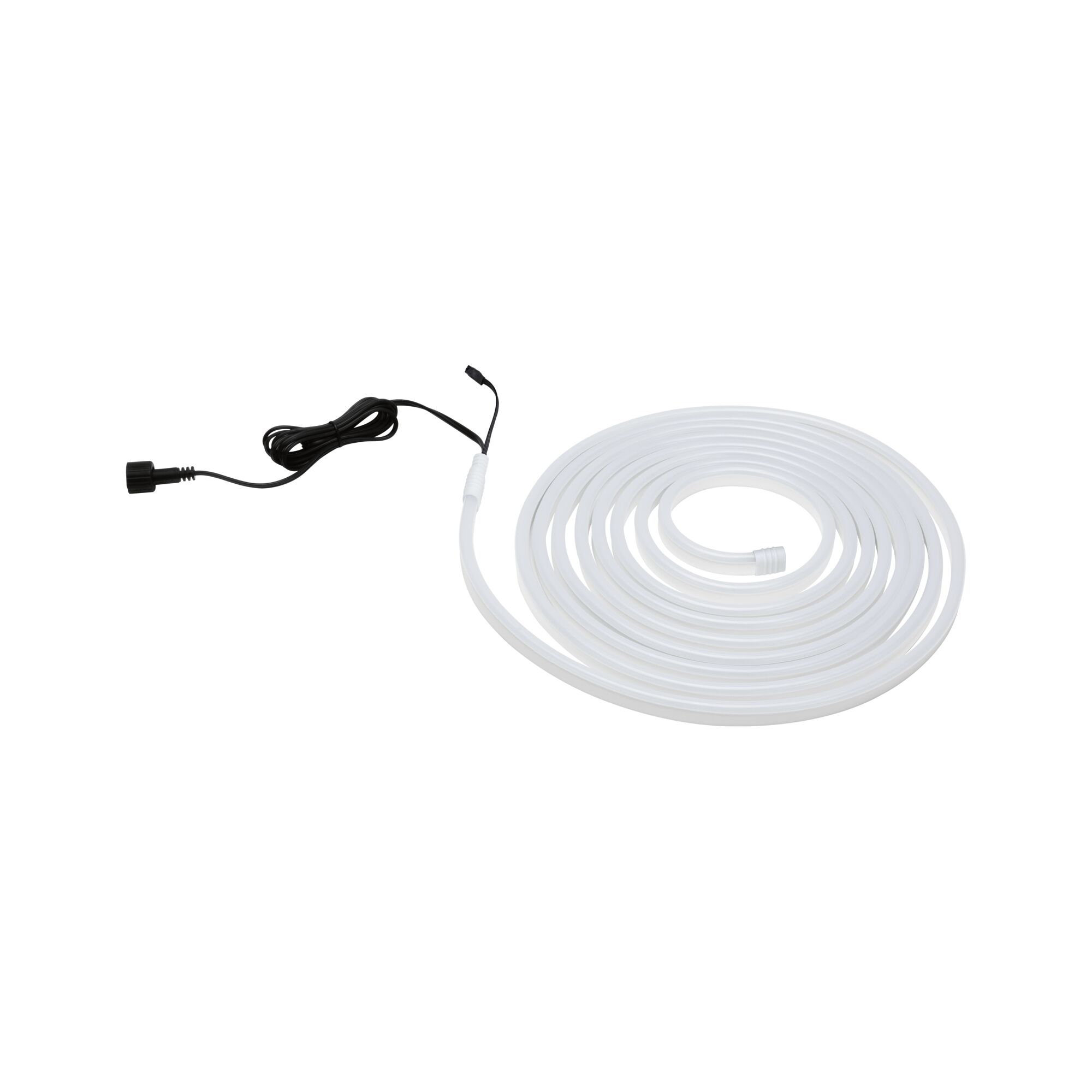 Bande lumineuse LED blanche flexible avec câble noir pour éclairage décoratif