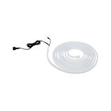 Bande lumineuse LED blanche flexible avec câble noir pour éclairage décoratif