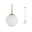 Neordic Pendant luminaire Menja E27 max. 20W White/Brushed brass dimmable Glass/Metal