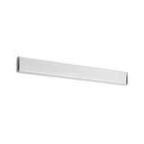 Applique murale LED blanche fine avec accents chromés pour éclairage intérieur moderne