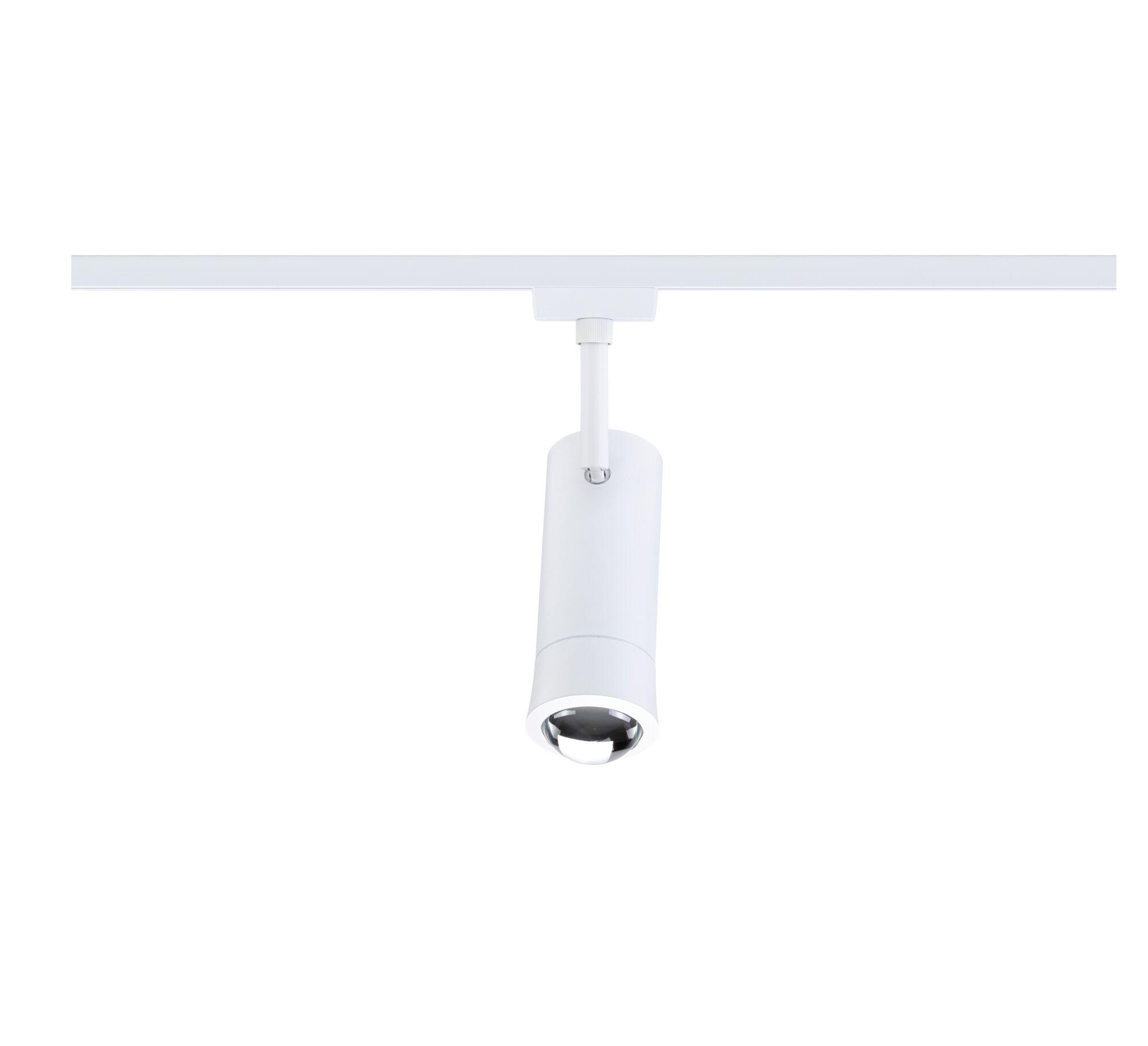Projecteur LED blanc moderne en métal avec tête orientable pour un éclairage ciblé