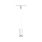 Moderner weißer LED-Pendelleuchte aus Metall mit silbernem Rand für stilvolle Raumbeleuchtung