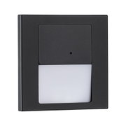 Schwarze LED-Wandlampe mit weißem Diffusor aus Kunststoff für moderne Außenbeleuchtung