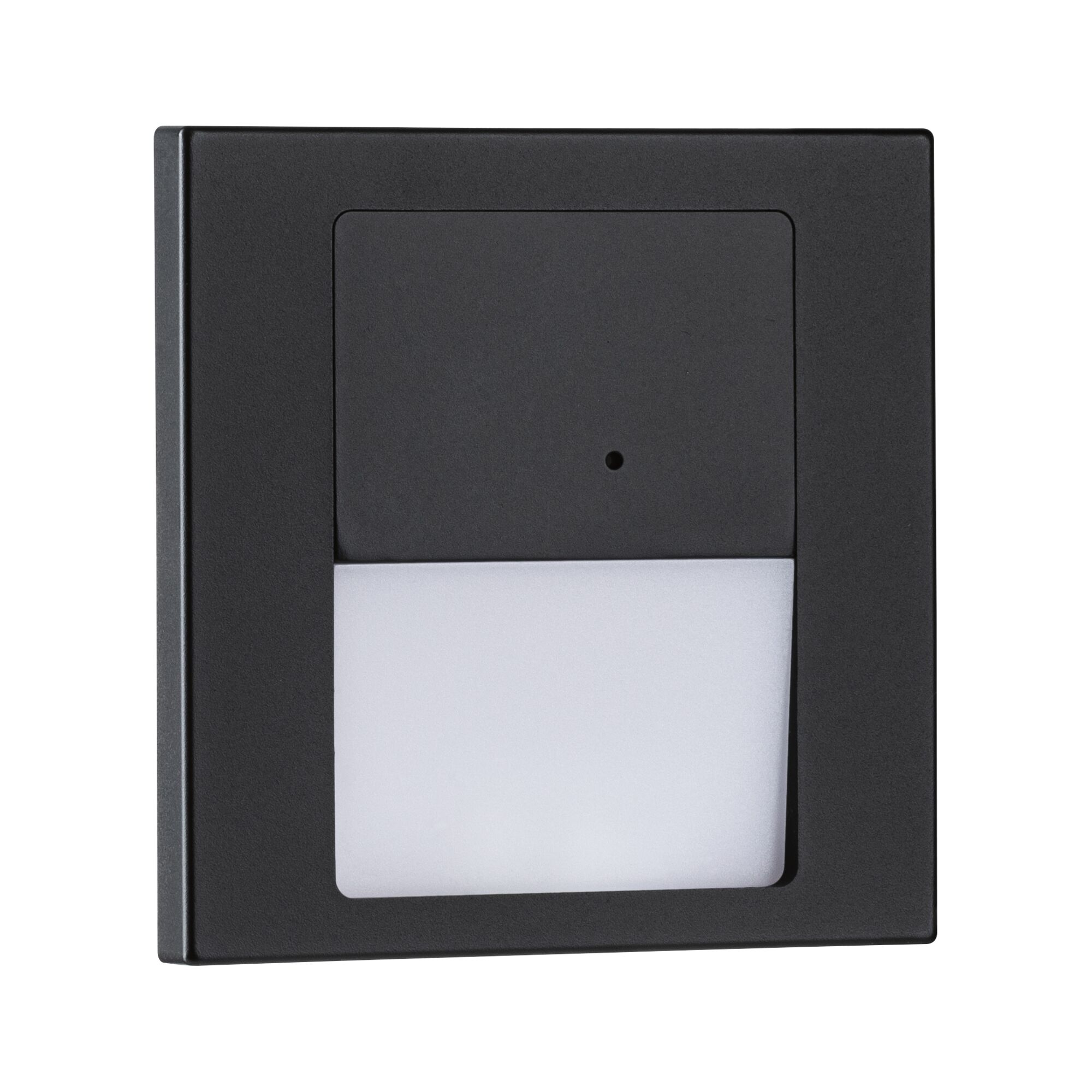 Schwarze LED-Wandlampe mit weißem Diffusor aus Kunststoff für moderne Außenbeleuchtung