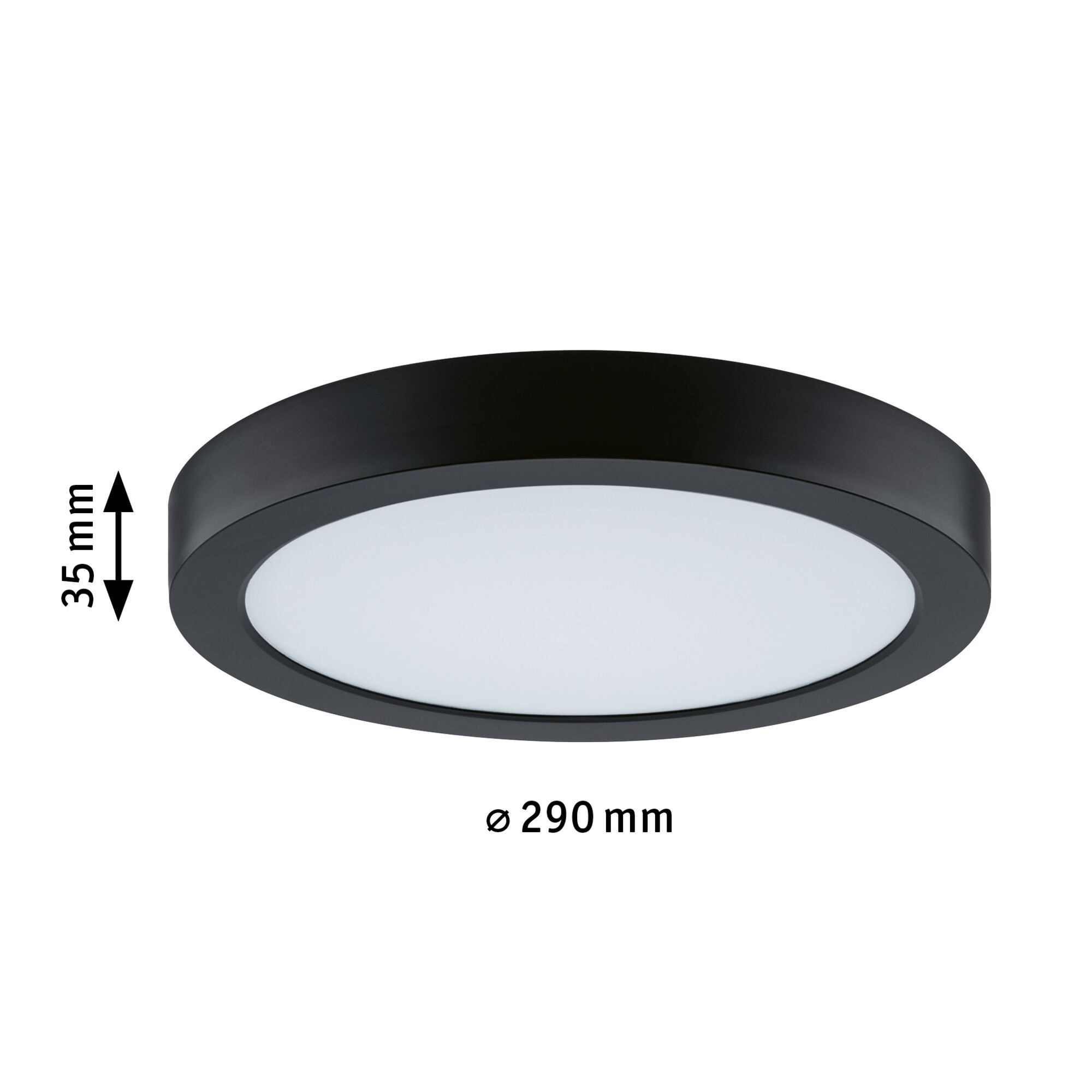 LED-panel Pisa 4000K 290mm 1800lm 17W Mat sort