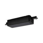 Black plastic housing with metal clip, modern electrical component for lighting systems