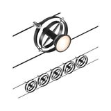 Schwarze LED-Seilstrahler mit kugelförmigem Design aus Metall für moderne Beleuchtungslösungen.