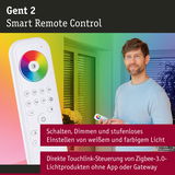 Weiße Gent 2 Smart Remote Control mit Farbkreis zur Steuerung von Zigbee-3.0 Lichtprodukten ohne App