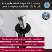 Kit Éclairage de miroir Regula II ampoules incluses 4-flammes IP44 E14 2700K 4x470lm 230V 4x4,5W gradable Chrome/Opale