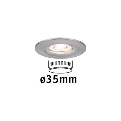Spot encastré rond en aluminium brossé argenté de 35 mm de diamètre pour éclairage LED