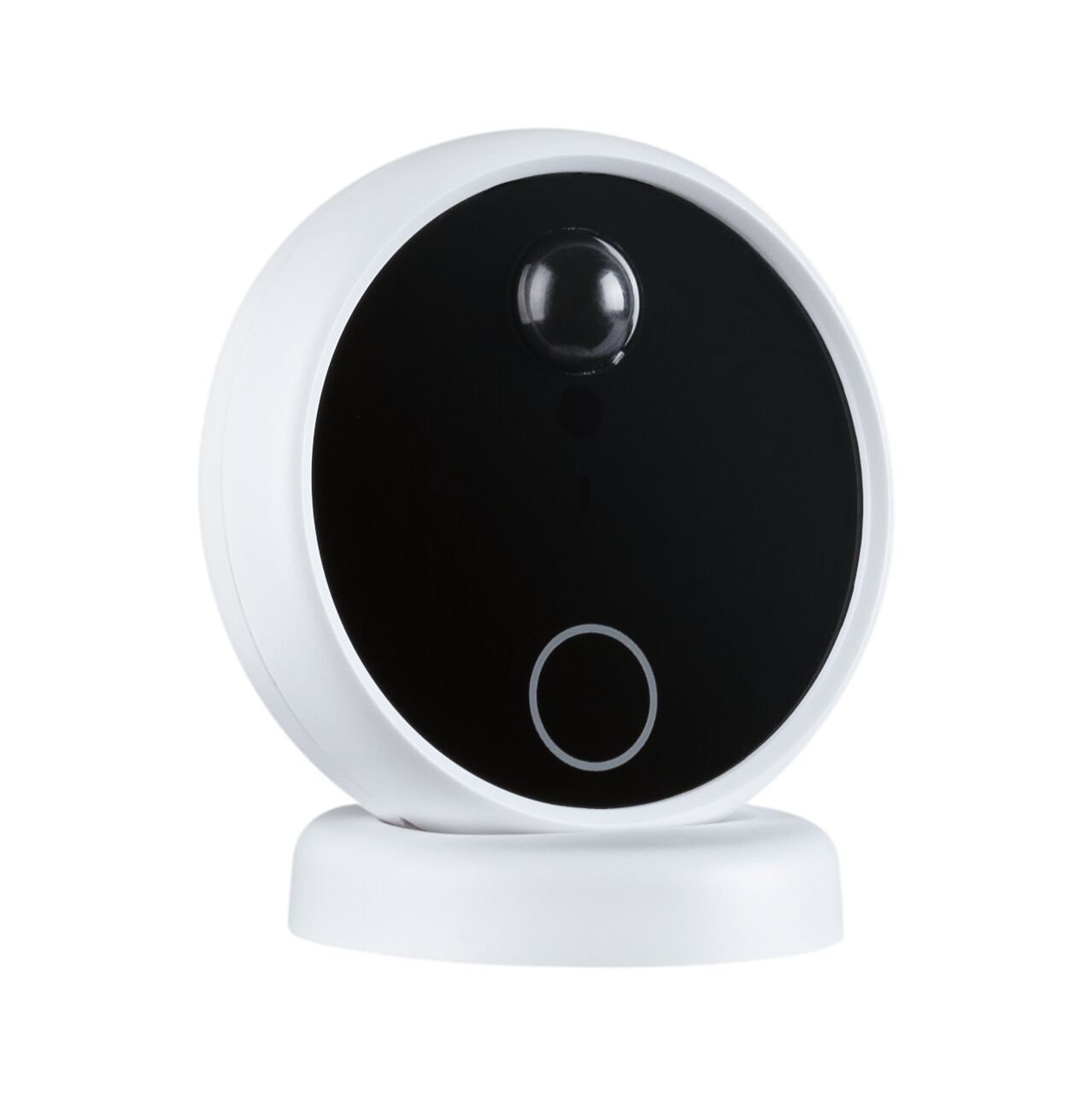 MaxLED accessoires Commande Extension Wireless PIR & Touch Blanc/Noir Appareil domotique rond blanc avec façade noire et capteur pour contrôle de l'éclairage