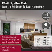 URail Lightbar Ceris éclairage de plafond blanc avec fonction 3-step dim pour un éclairage homogène